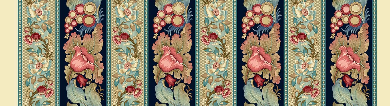 Philomena Blue Multi Large Border